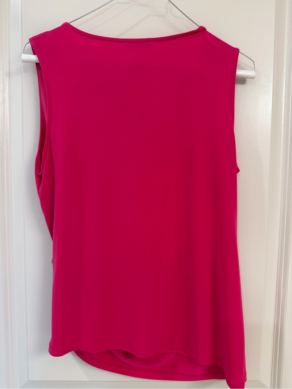 Calvin Klein Magenta Sleeveless Tank Top with Decorative Tabs SZ S - Picture 2 of 5